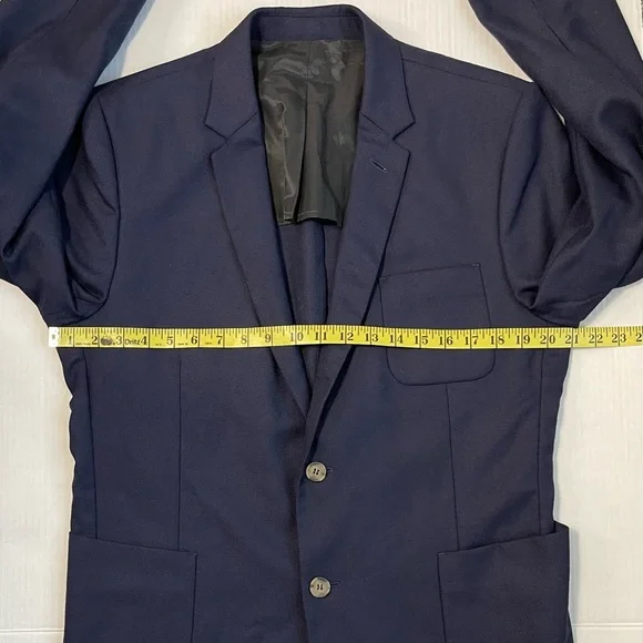 AMI Alexandre Mattiussi Blue Jacket Blazer Unstructured Unlined Mens EU 54 US 44
